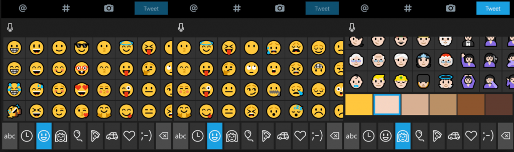 Новые emoji в Windows 10 April